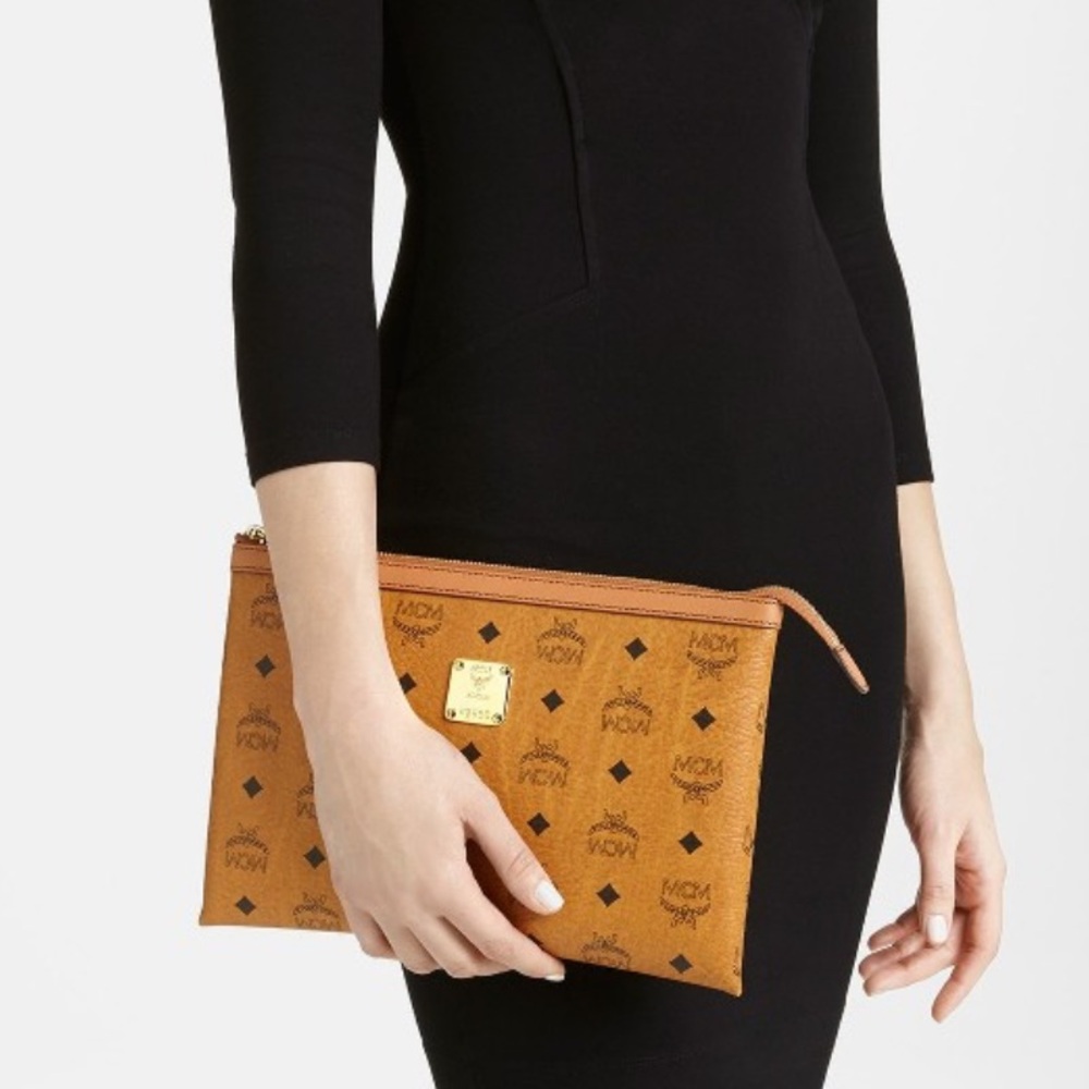 MCM Tan Clutch Bag
